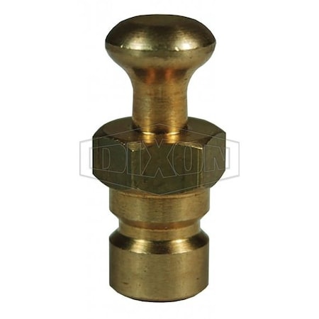 Dixon DQC CM Industrial Mold Interchange Dust Plug, 1/2 in Nominal, Brass 4CMPC-B